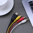 thumbnail image 4 of Cable AV 1 5 M HD Compatible Con A 3RCA Cable Audio Chapado en Oro para Decodificador TV, 4 of 9