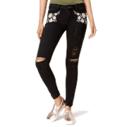 Vanilla Star Juniors Floral-Embroidered Sk Blackborn 0