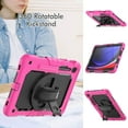 thumbnail image 4 of Funda para Samsung Galaxy Tab S10 Lite/ S10 FE/ S9 FE 10.9 pulgadas/Tab S9 11 pulgadas, funda protectora resistente a prueba de golpes con protector de pantalla, soporte giratorio de 360°, 4 of 8