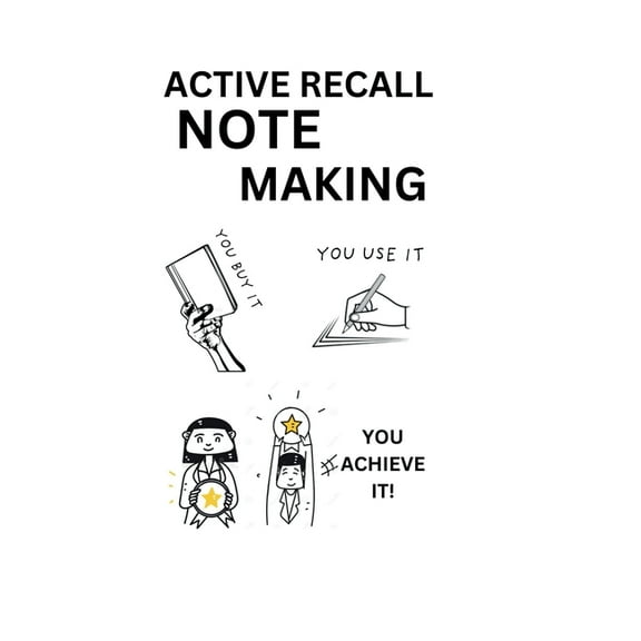 Active Recall Note Making: Active Recall, Note-taking Notebook, Study Planner, Mind Mapping, Topper's notebook, stationa, (Hardcover)