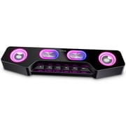 FIFINE Wireless Bluetooth Speakers for PC Computer, iPhone, RGB Gaming Soundbar with RGB, Volume Control, 3.5mm Mic Jack for Singing, Party