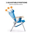 thumbnail image 4 of MOTORHOT Aluminum Backpack Beach Chair – Tall Beach Chairs for Adults, Portable with Adjustable Straps, 3-Position Reclining, Cup Holder, High Lightweight Beach Chairs for Beach, 4 of 9