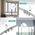 thumbnail image 3 of AIR-Ceiling Curtain Track, Flexible Bendable Ceiling Curtain Track Room Divider 12Ft Curved Curtain Rail Track Wall Mount RV Sliding Hospital Curtain Track System, Ceiling Track for Curtains Bay Wind, 3 of 4