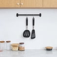 thumbnail image 5 of 2 Pack Silicone Slotted Spatula Set for Nonstick Cookware, Heat Resistant Kitchen Turner Set for Frying, Cooking and Serving,Black, 5 of 6