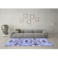 thumbnail image 3 of Ahgly Company Indoor Square Abstract Blue Modern Area Rugs, 3' Square, 3 of 4