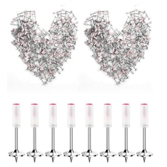 200 clavos redondos de acero para fijación de paredes de hormigón, orificio de 7,3 mm, decoración reforzada, clavos metálicos ligeros para ladrillo y madera.,Vsgery