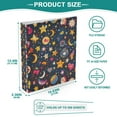 thumbnail image 3 of FORMRS 3 Ring Binder 1.5 inch with Pockets Clip Board 200 Sheets Capacity, Small Space Pattern, 3 of 8