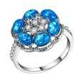 thumbnail image 1 of Engagement Round Cut Zircons Women Wedding Rings Jewelry Rings For Woman Full Diamond Ladies Ring, 1 of 4