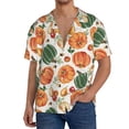 thumbnail image 2 of Disketp Men's Hawaiian Autumn Pumpkins Print Shirts Button Down Holiday Beach Shirts-XX-Large, 2 of 5