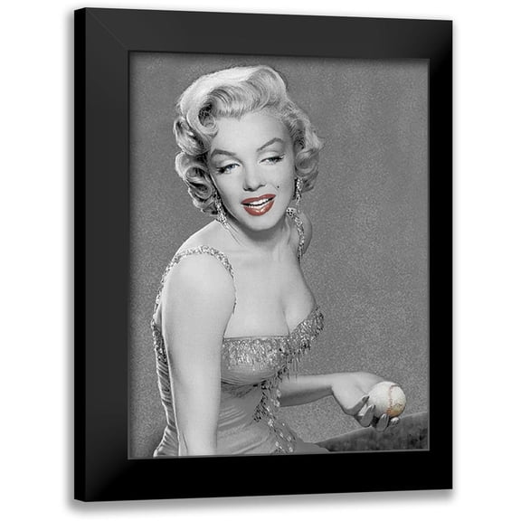 Consani, Chris 12x14 Black Modern Framed Museum Art Print Titled - Marilyn Baseball