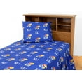 thumbnail image 2 of Kansas Jayhawks 100% cotton, 3 piece sheet set - flat sheet, fitted sheet, 1 pillow case, Twin XL, Team Colors, 2 of 7