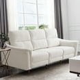 thumbnail image 2 of Harkawon 97.2" Modern Sectional Sofa Couch for Living Room, Comfy 3-Seater Chenille Fabric Couch, Curved Wide Armrest & Removable Cover, Beige, 2 of 5