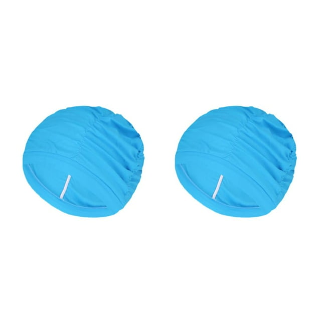 serony Bonnet de Bain en Nylon pour Femmes Ajustable Bleu Lac 2Ensemble