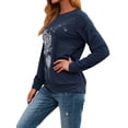 thumbnail image 3 of ZXSXSY Womens Dandelion Sweatshirts Casual Crewneck Pullover Tops Long Sleeve Graphic Tee Shirts, 3 of 9