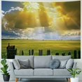 thumbnail image 4 of BCIIG Field Fence Sky Tapestry Wall Hanging Unique Style Graphic Tapestries Home Wall Decor Art for Living Room Bedroom Apartment Farmhouse Dorm 40x60inch, 4 of 6