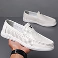 thumbnail image 3 of Summer Street Vacation Men's Fashion Casual Shoes, Non-Slip Perforated Breathable Slip-On Loafers Comfortable, 3 of 9