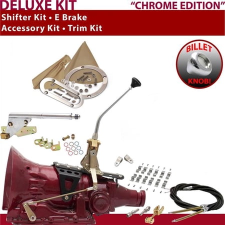 American Shifter FMX Shifter Kit Chrome 10 in. E Brake Cable Clamp Clevis Trim Kit for EEDC5