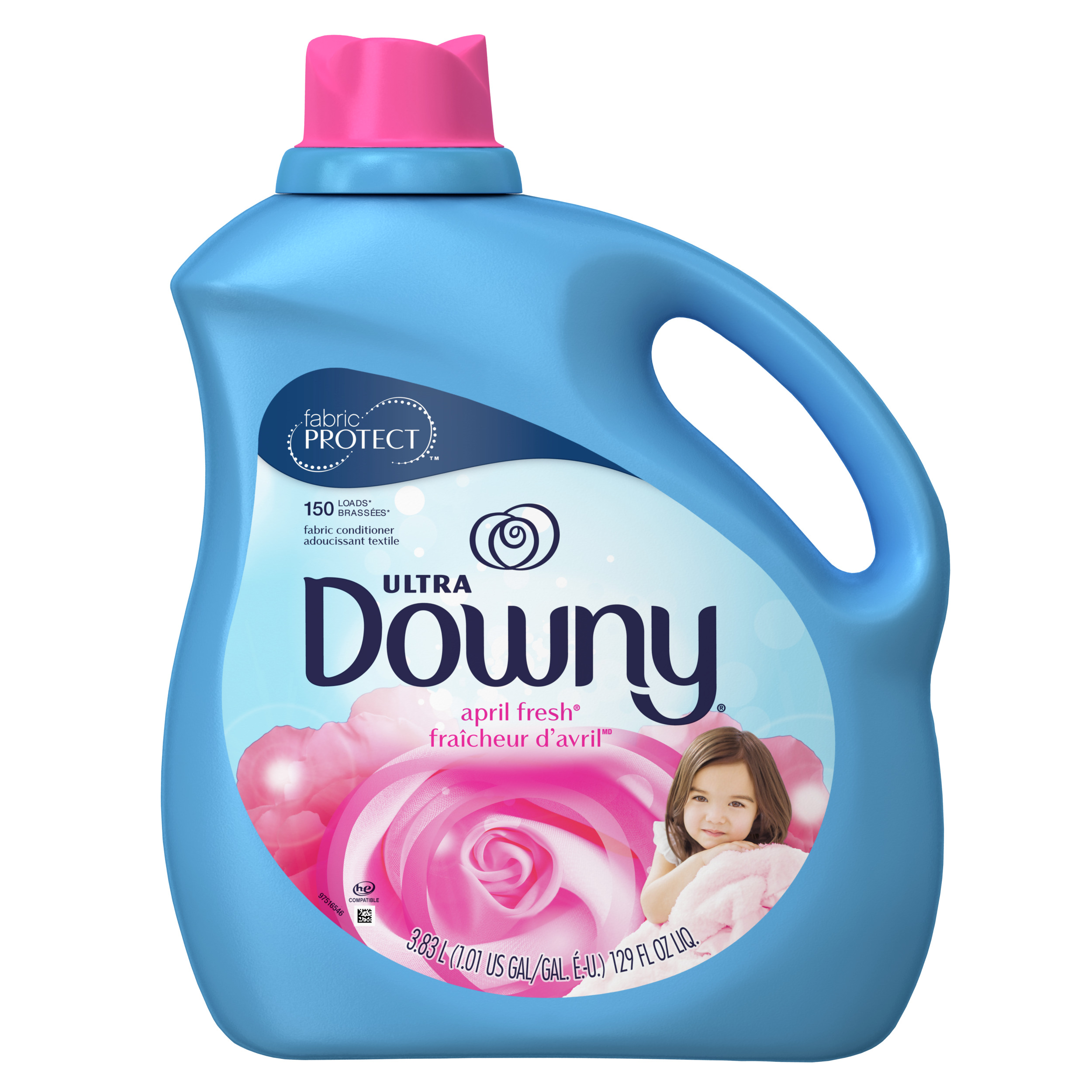 Downy April Fresh, 150 Loads Liquid Fabric Softener, 129 fl oz - image 3 of 8