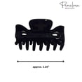 thumbnail image 4 of Parcelona French Classic Black Very Small Approx 1 1/2 Inch Hair Claws 2 Pcs, 4 of 6