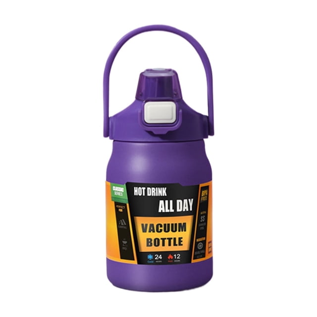Botella de agua Cateissary 40 onzas ecológica sin BPA Utensilios de cocina púrpura 800ml