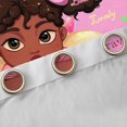 thumbnail image 4 of Erosebridal Cute Princess Girl Blackout Curtains Set of 2 (52x84 Each),Cartoon Black Girly Colorful Loves Print Window Curtains For Kids, 4 of 7