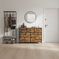 thumbnail image 3 of LEDREM 7 Drawer Dresser, Steel Frame Storage Cabinet, Anti-Slip Adjustable Feet Tower Storage Fabric Dresser, Nightstand for Hallway, Closet, Bedroom and Living Room, Rustic Brown, 3 of 7
