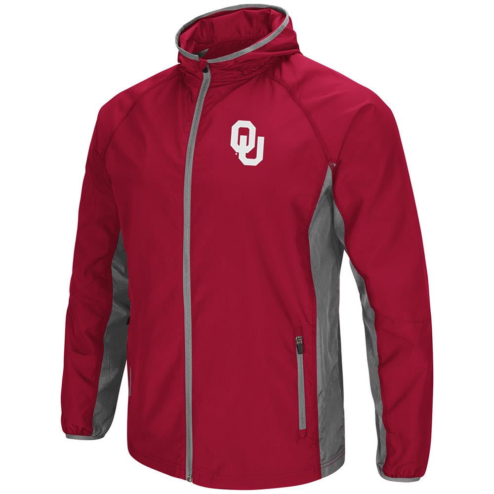 Mens Oklahoma Sooners Full Zip Hooded Jacket by Colosseum