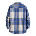 thumbnail image 2 of SWSMCLT Men's Plaid Shirts Button Down Flannel Shirt Cotton Casual Button Up Classic Soft Long Sleeve Top Casual Fashion Style6 Medium, 2 of 4