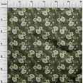 thumbnail image 3 of oneOone Velvet Dark Olive Green Fabric Floral Retro Sewing Craft Projects Fabric Prints By Yard 58 Inch Wide, 3 of 5