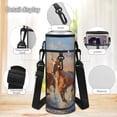 thumbnail image 5 of Yspwyqan Boys Backpack and Lunch Box Set, Sunset Beach Running Horse Backpack Set Kids Boys 4 Piece, Lightweight Double Zip Trendy School Bag for Elementary Middle, 5 of 7