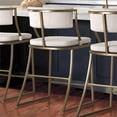 thumbnail image 2 of Mina 25in. Counter-Height Metal Bar Stool with Back- Antique Brass, 2 of 6