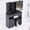 Black + American Design + MDF+b, variant on 37" Left Drawer Desktop Makeup Vanity Table + Cushioned Stool, Extra Large Right Sliding Mirror, Multi Layer High Capacity Storage, Practical Fashionable Makeup Dressing Set, EPA, GCC, UL Certificate