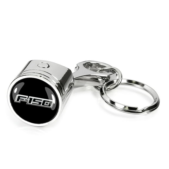 iPick Image for Ford F-150 2008 to 2014 Chrome Finish Engine Piston and Rod Metal Key Chain, Official Licensed