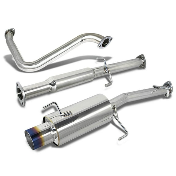 DNA Motoring For 92-96 Honda Prelude Stainless Steel Cat-Back Exhaust w/Titanium Style Muffler Tip