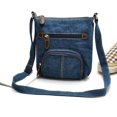 thumbnail image 4 of EnJoCho Ladies Fashion Solid Color Denim Multi Functional Zipper Casual Messenger Bag Trendy Casual Crossbody Bags for Men Women Clearance, 4 of 9