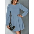 thumbnail image 4 of Cutout Tie Back Long Sleeve Dress for Women Above Knee Length, 4 of 5