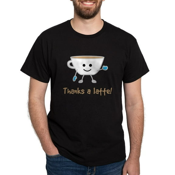 CafePress - Thanks A Latte! Dark T Shirt - Men's Classic Graphic Cotton T-Shirt