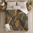thumbnail image 4 of Majestic Deer Antler Wilderness Scene Moody Rustic, Peaceful Mountain Lake Scene, Warm Flannel Blanket for Cabin and Lodge, Outdoor Lovers Friendship Gift, Artistic Home Decor, 4 of 7
