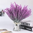 thumbnail image 3 of 8Pcs Artificial Lavender Fake Flowers for Decoration Faux Flower Plants Plastic Greenery Outdoor Garden Outdoors Home Art Floral Arrangements Wedding DIY Bouquet Wreath (Fuchsia), 3 of 7