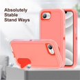 thumbnail image 3 of for iPhone 16e Case, iPhone 16e Phone Case with Built in Kickstand, Shockproof/Dustproof/Drop Proof Heavy Duty Military-Grade Rugged Protective Cover for iPhone 16e,Orange,For iPhone 16e, 3 of 8
