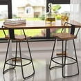thumbnail image 4 of Andeworld 30" Bar Stools Set of 2 Swivel Counter Height Stools with Backrests Indurstrial Metal Bar Stools, 4 of 9