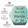 thumbnail image 4 of Balery 4 Pcs Not All Those Who Wander Are Lost1leather Coasters Set, Drink Table Cup Coasters For Living Room Kitchen Coffee Decor, 4 of 9
