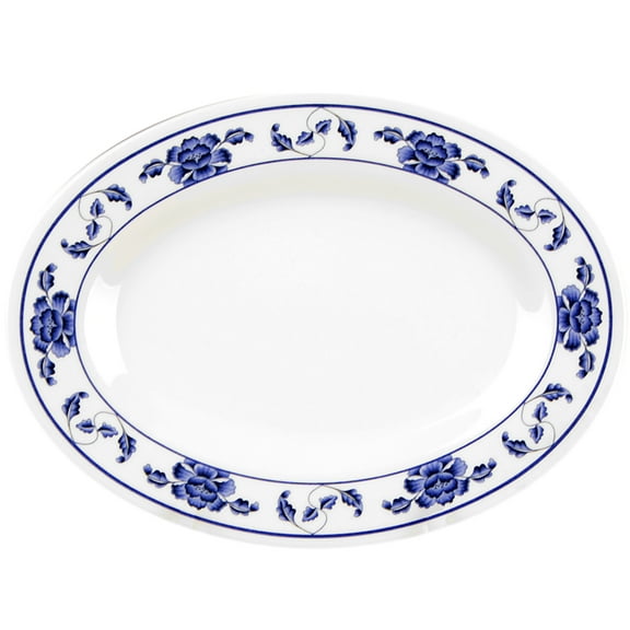 Excellante Lotus Melamine Dinnerware Collection 9" x 6 5/8" Platter, Comes in Dozen