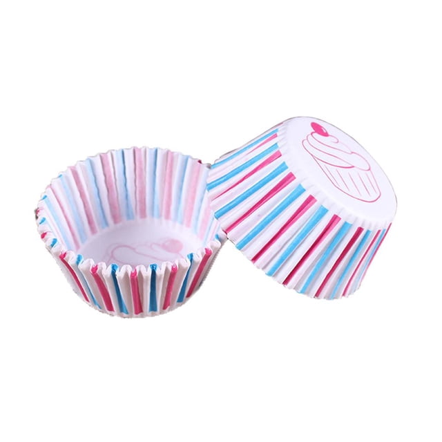 Vasos de papel para pasteles Wdftyju 100 Uds muffins impresos Pastel blanco