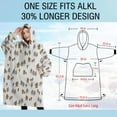 thumbnail image 4 of Oversized Wearable Blanket Hoodie,White Bigfoot and Tree Pattern Sherpa Blanket Hoodie with Super Pockets,Super Warm Fuzzy Pullover for Women & Men, 4 of 6
