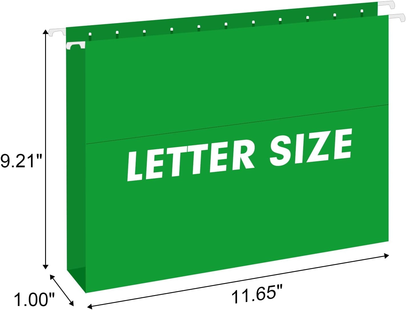Extra Capacity Hanging File Folders, 30 Pack Letter Size Reinforced Hanging Folders with Heavy Duty 1 Inch Expansion for Bulky Files, Filing Cabinet, Adjustable Tabs, Assorted Colors