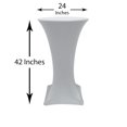 thumbnail image 2 of Your Chair Covers - 24 inch Highboy Cocktail Round Stretch Spandex Table Cover Silver for Wedding, Party, Birthday, Patio, etc., 2 of 3