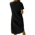 thumbnail image 4 of Mefallenssiah Mode Robe Décontractée à Manches Courtes et Col Rond pour Femmes, 4 of 6