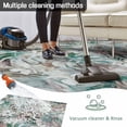 thumbnail image 5 of Palm Leaves Outdoor Rug for Patio/Deck/Porch, Non-Slip Large Area Rug 5 x 7 Ft, Turquoise Tropical Leaf Botanical Retro Spring Indoor Outdoor Rugs Washable Area Rugs, Camping Rug Carpet Runner, 5 of 8