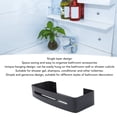 thumbnail image 3 of Bathroom Shower Shelf, Single Layer Space Aluminum Floating Wall Shelves With Hooks, 3 of 8